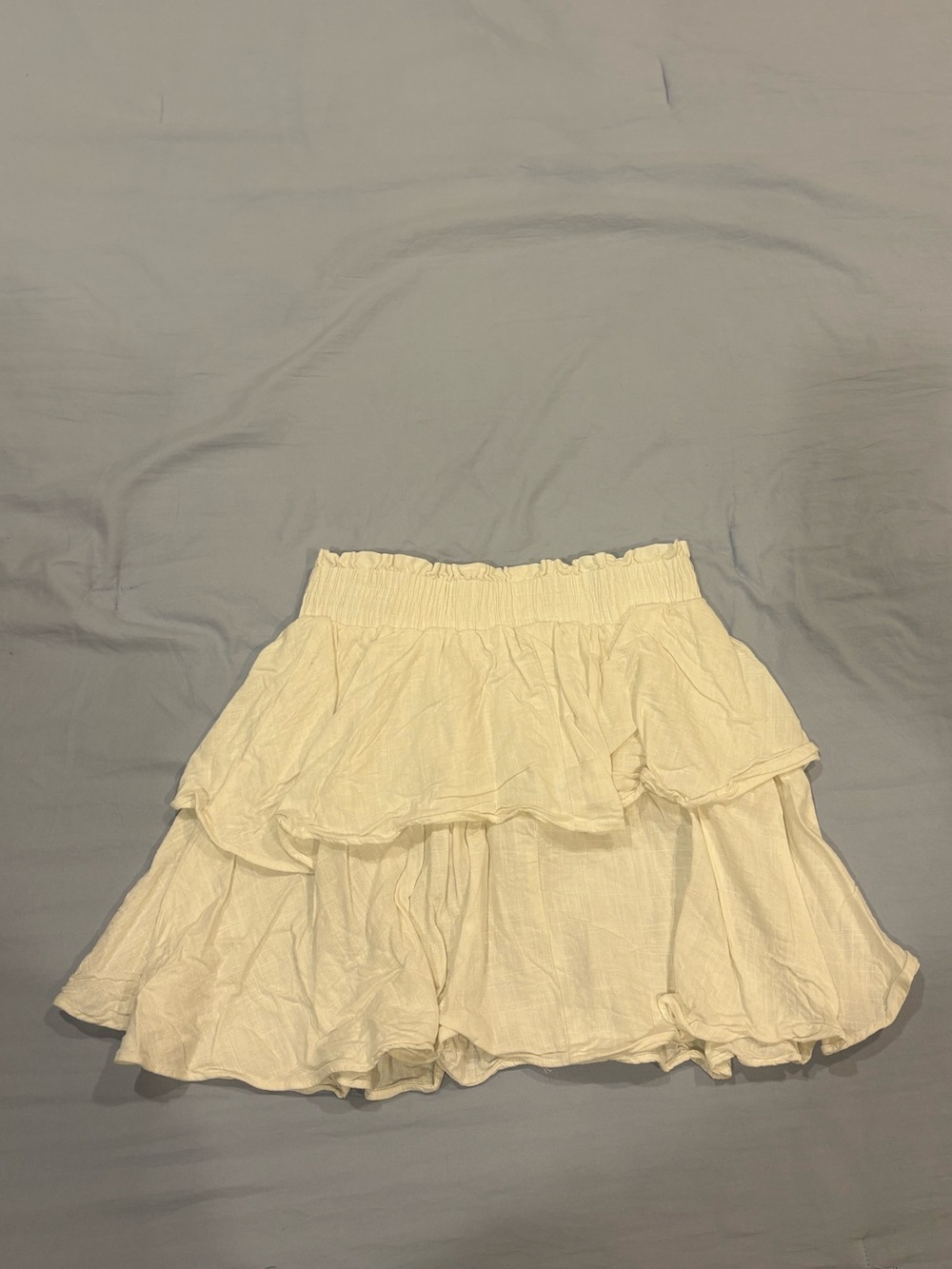 Princess Polly White Ruffled Tiered Mini Skirt